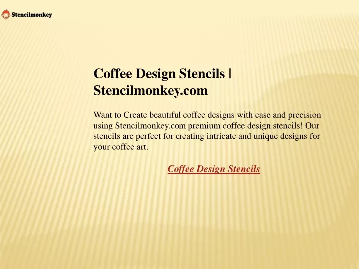 coffee design stencils stencilmonkey com want