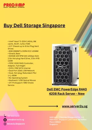 Buy Dell EMC PowerEdge T340 Series Storage Singapore