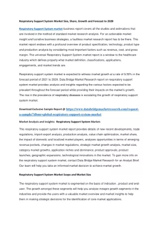 respiratory support system market size share