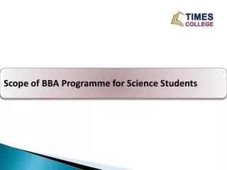 scope of bba programme for s cience students