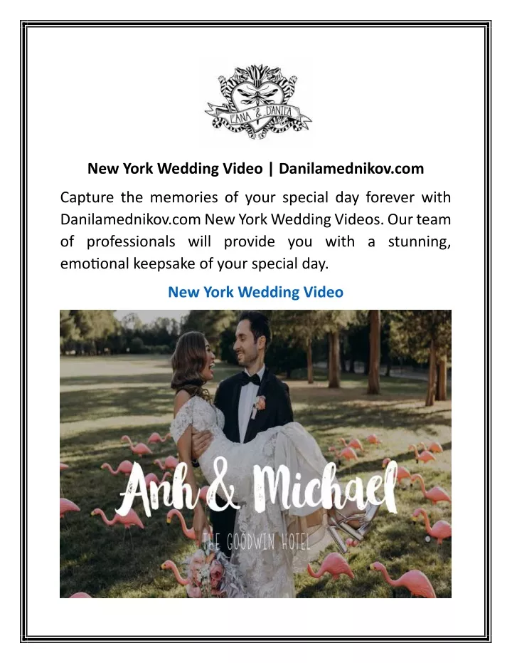 new york wedding video danilamednikov com