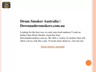 Drum Smoker Australia  Downundersmokers.com.au