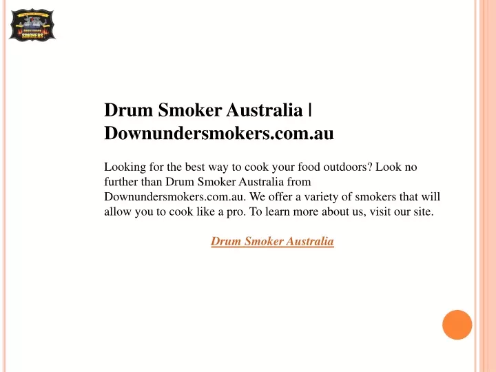 drum smoker australia downundersmokers
