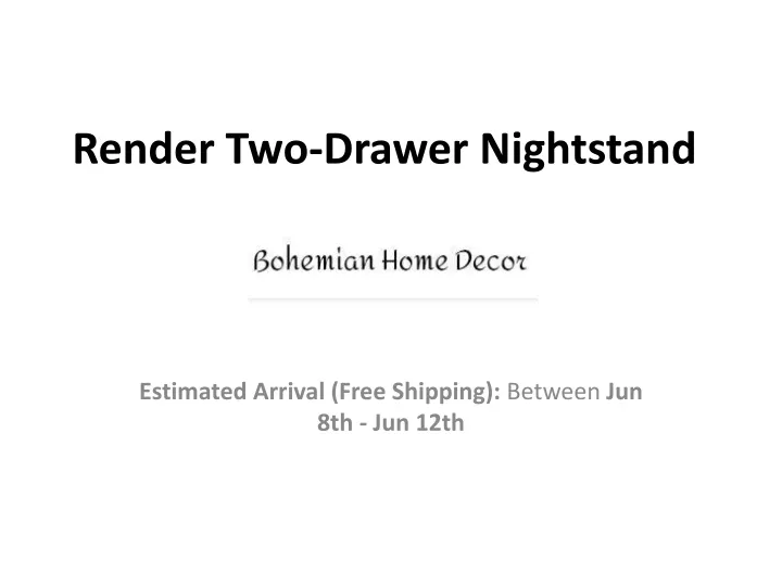render two drawer nightstand