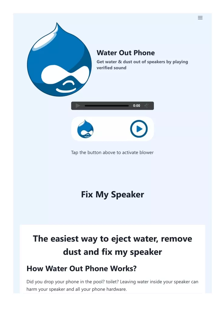 water out phone get water dust out of speakers