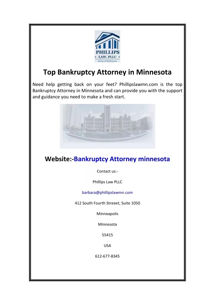 top bankruptcy attorney in minnesota