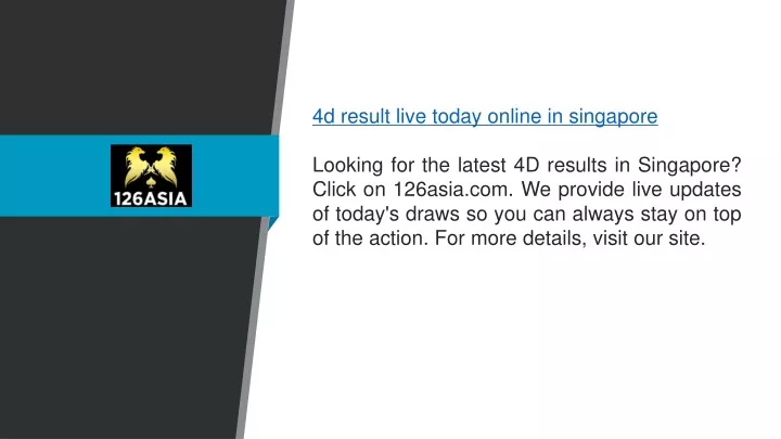 4d result live today online in singapore looking