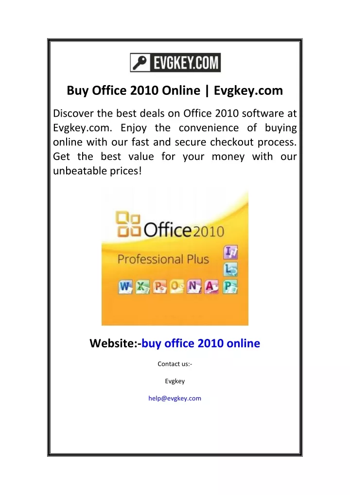 buy office 2010 online evgkey com