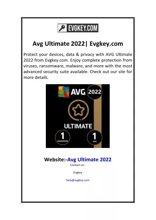 avg ultimate 2022 evgkey com