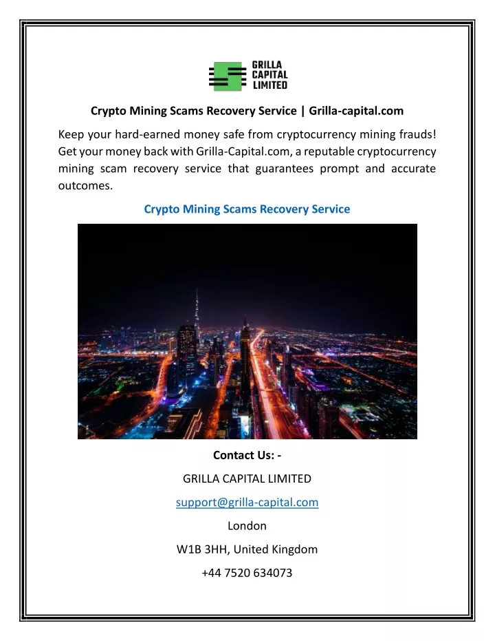 crypto mining scams recovery service grilla