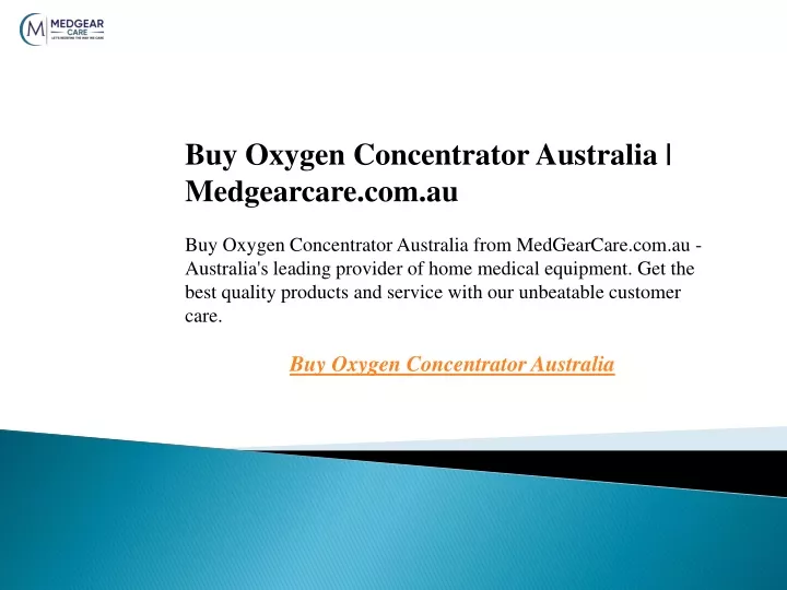 buy oxygen concentrator australia medgearcare