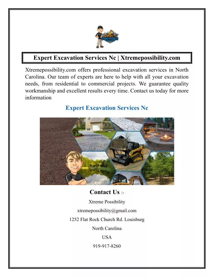 expert excavation services nc xtremepossibility