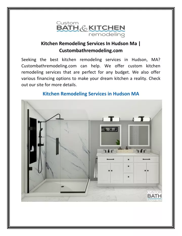 kitchen remodeling services in hudson