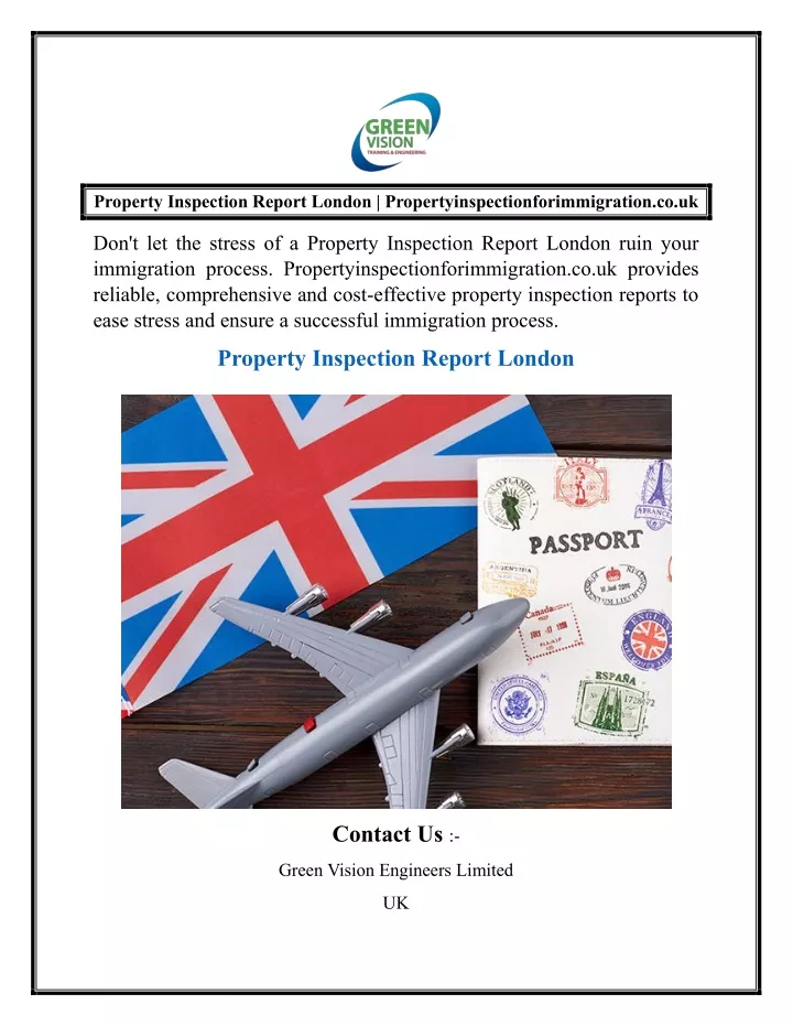 property inspection report london