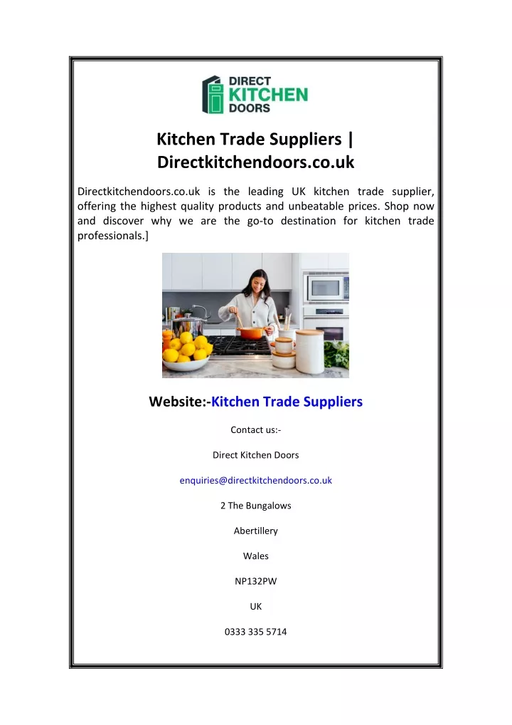 kitchen trade suppliers directkitchendoors co uk