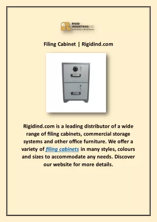 Filing Cabinet | Rigidind.com