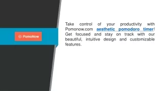 Aesthetic Pomodoro Timer  Pomonow.com