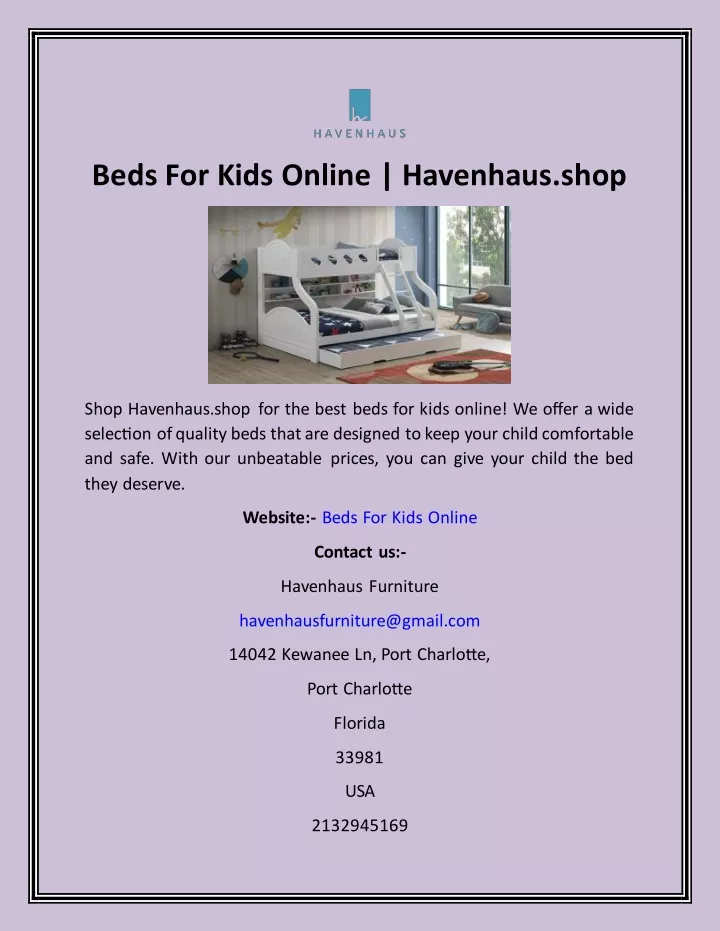 beds for kids online havenhaus shop