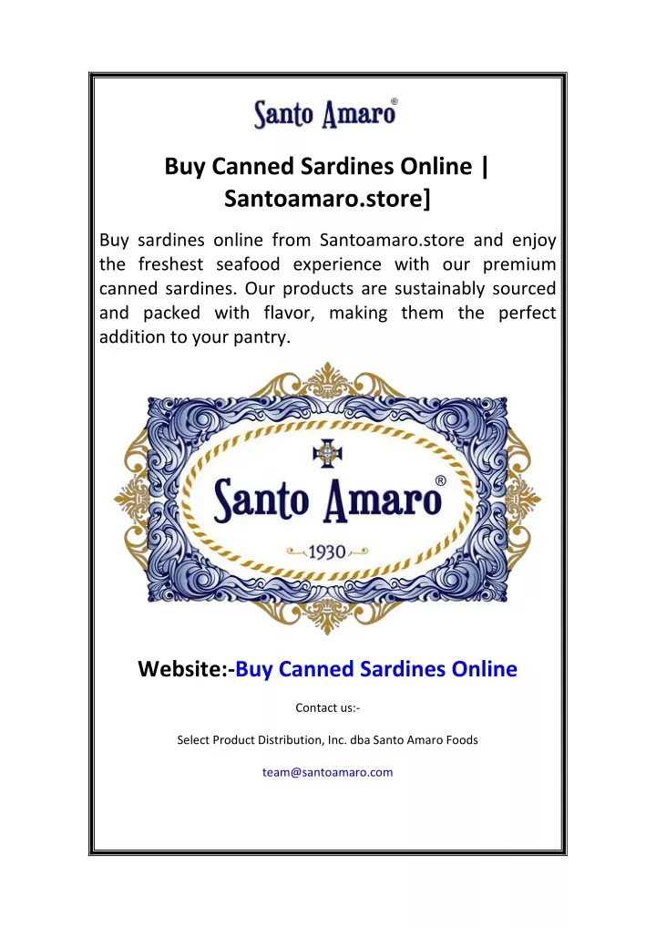 buy canned sardines online santoamaro store