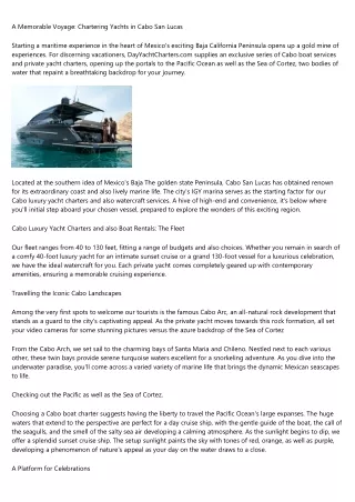 The Ultimate Cheat Sheet on Cabo Catamaran luxuryyachtscabo.com