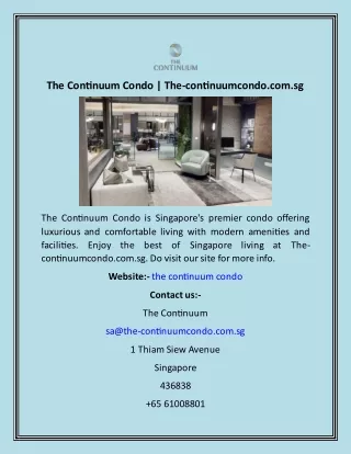 the continuum condo the continuumcondo com sg