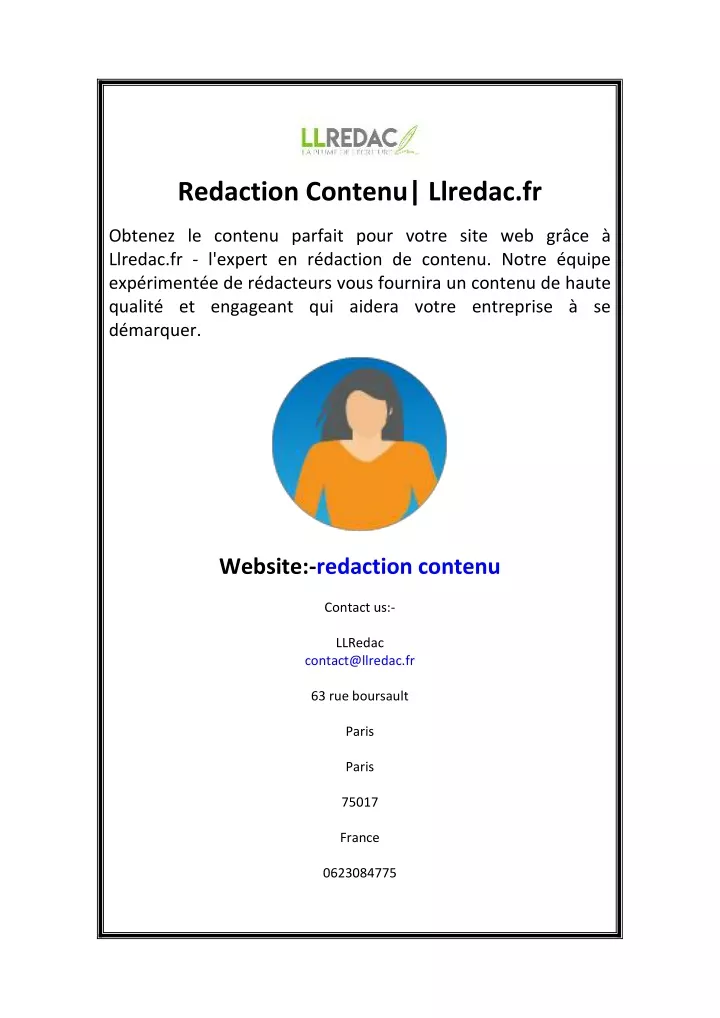 redaction contenu llredac fr