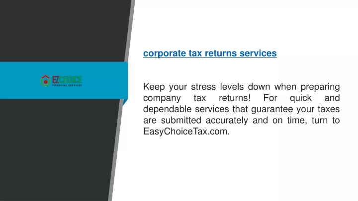 corporate tax returns services keep your stress