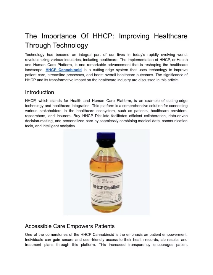 the importance of hhcp improving healthcare