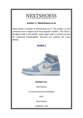 Jordan 1  Nextshoess.co.nz