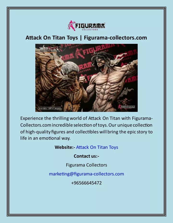 attack on titan toys figurama collectors com