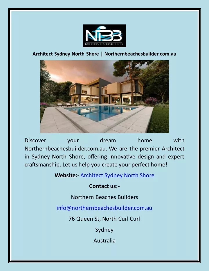 architect sydney north shore