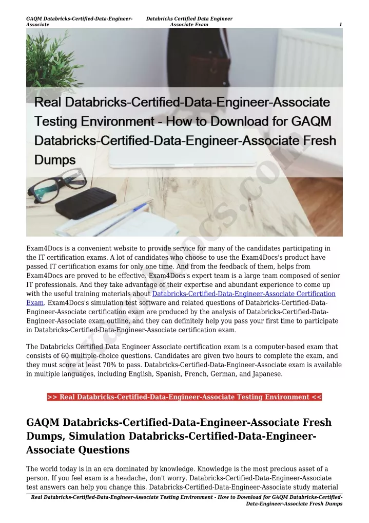 gaqm databricks certified data engineer associate