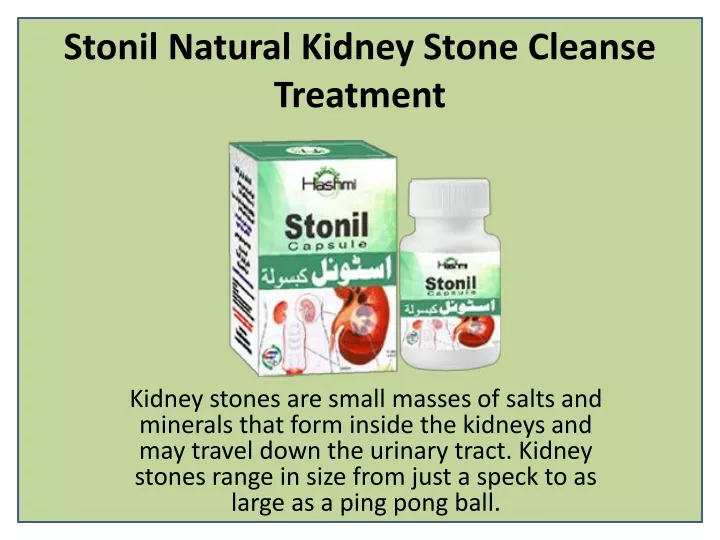 stonil natural kidney stone cleanse treatment