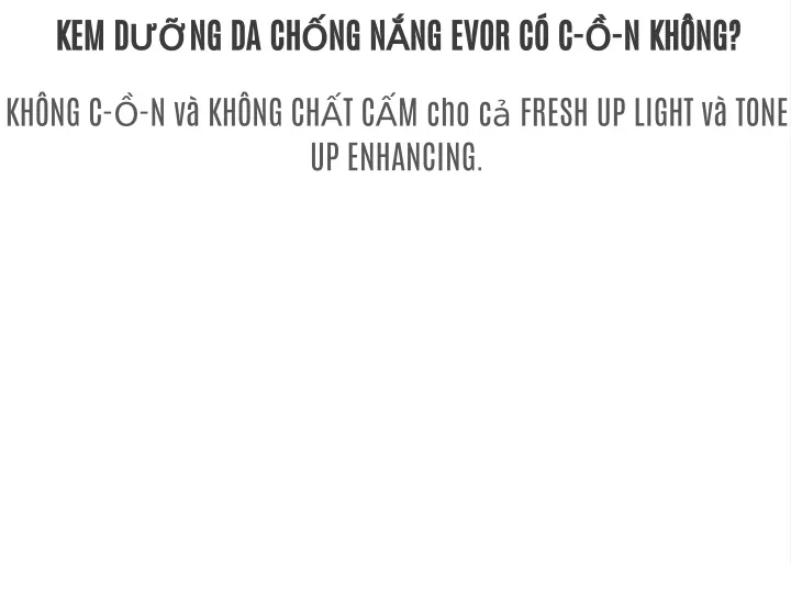 kem d ng da ch ng n ng evor c c n kh ng