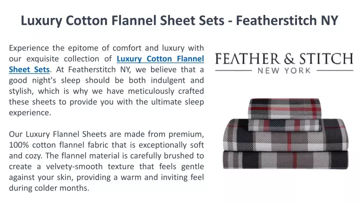 luxury cotton flannel sheet sets featherstitch ny