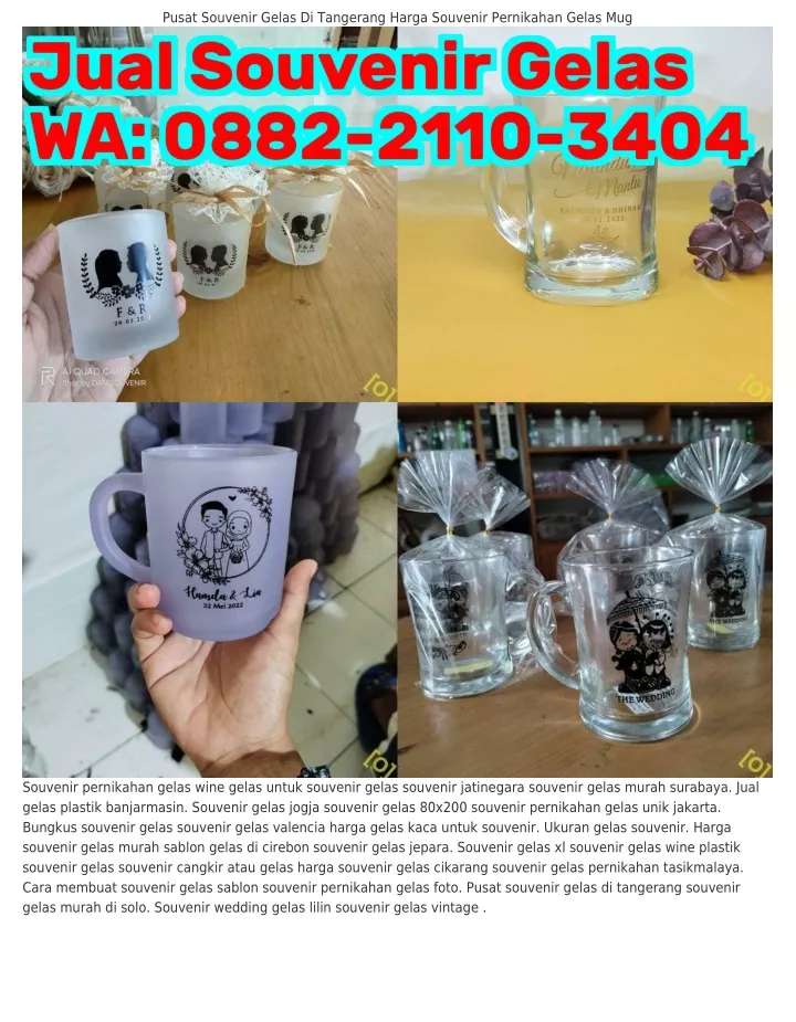 pusat souvenir gelas di tangerang harga souvenir