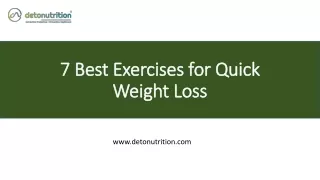 7 best exercises for quick weight loss