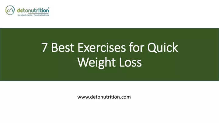 7 best exercises for quick weight loss