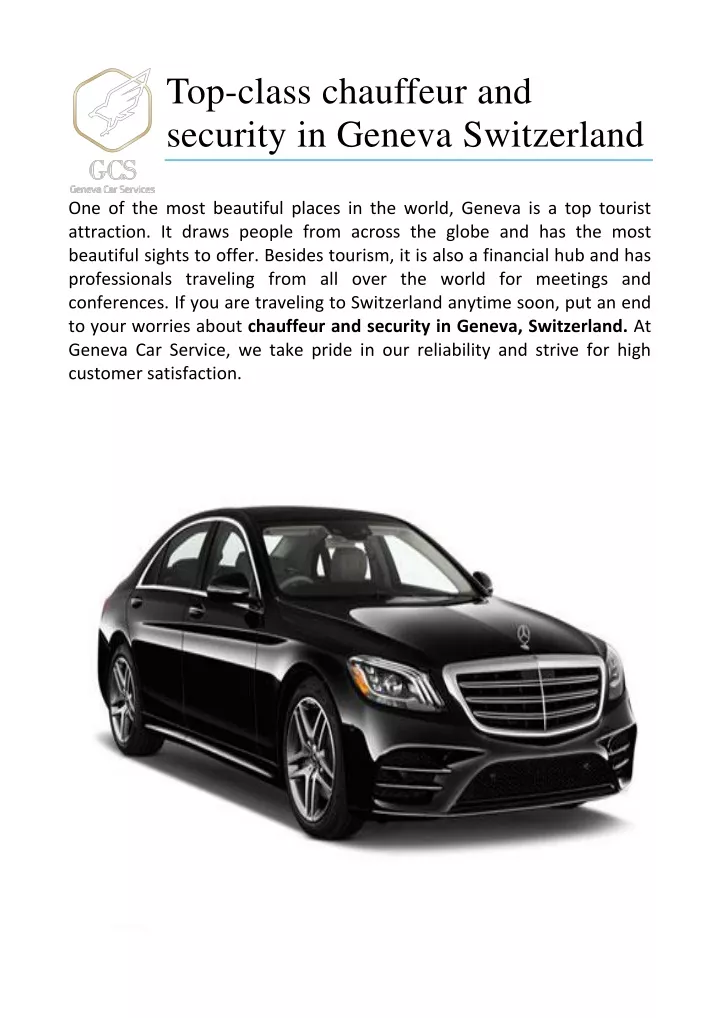 top class chauffeur and security in geneva