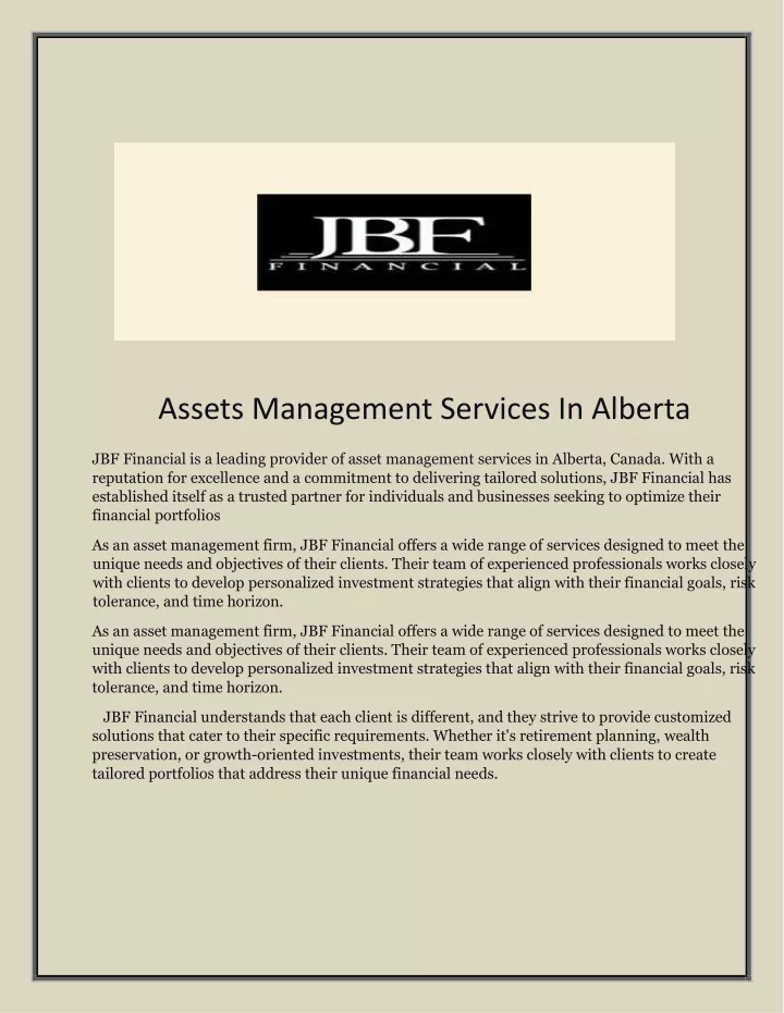 assets management services in alberta