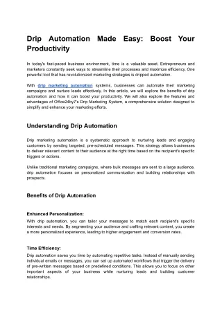 drip productivity