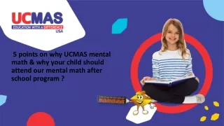 5 points on why UCMAS mental math