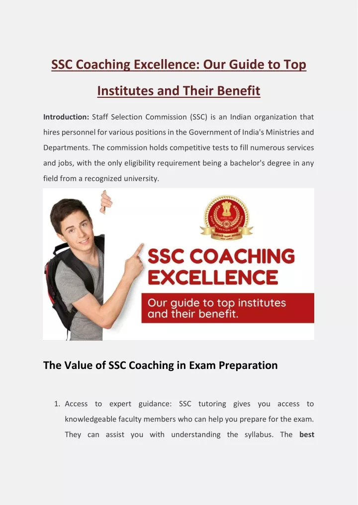 ssc coaching excellence our guide to top