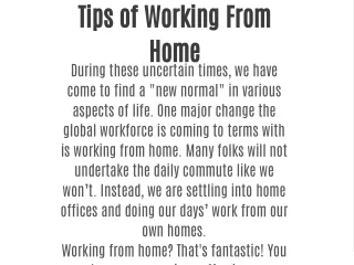 tips of working from home during these uncertain