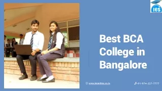 Best BCA college in Bangalore