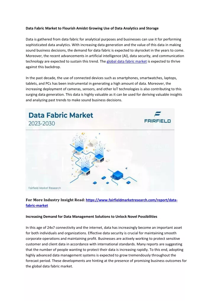 data fabric market to flourish amidst growing
