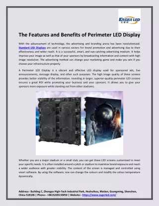 The Features and Benefits of Perimeter LED Display