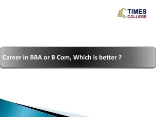 career in bba or b com which is better
