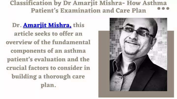 classification by dr amarjit mishra how asthma