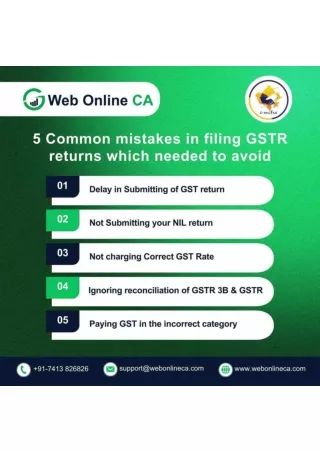 Looking for Online GST Return Filing Services Provider - Web Online CA
